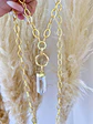 Collar XL  Cuarzo Maxi Eslabones Mixtos Gold - Miniatura 1