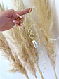 Collar XL  Cuarzo Maxi Eslabones Mixtos Gold - Miniatura 3