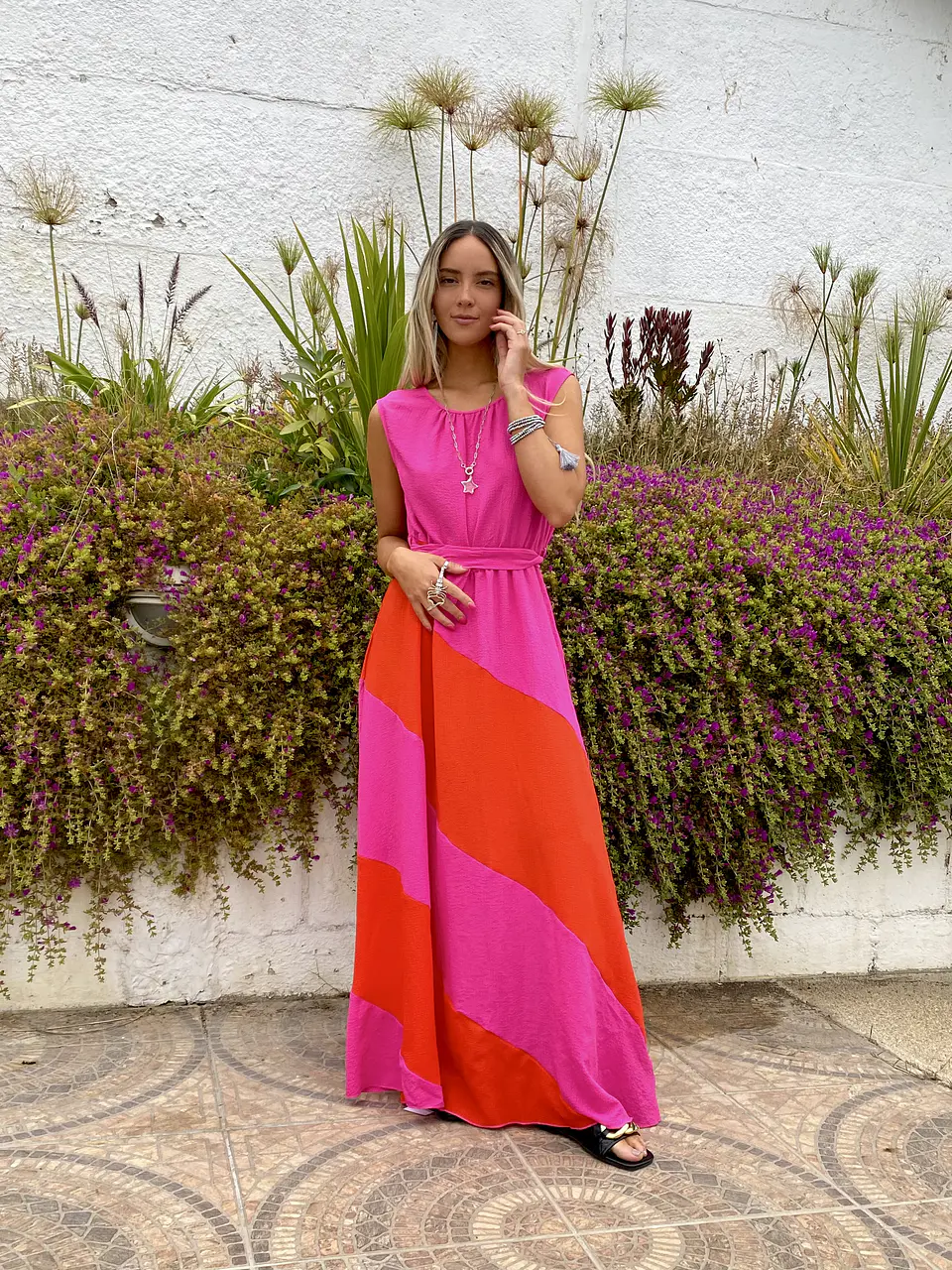 Vestido Jacinta Fucsia  1