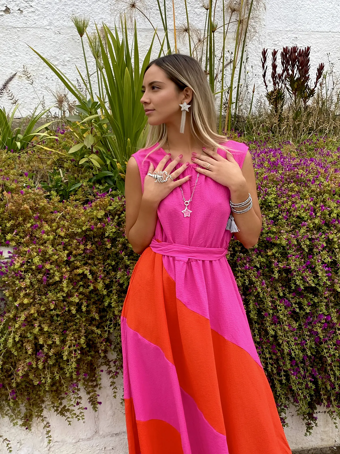 Vestido Jacinta Fucsia  4