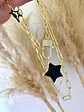 Collar XL Estrella Obsidiana Broche Candado - Miniatura 5