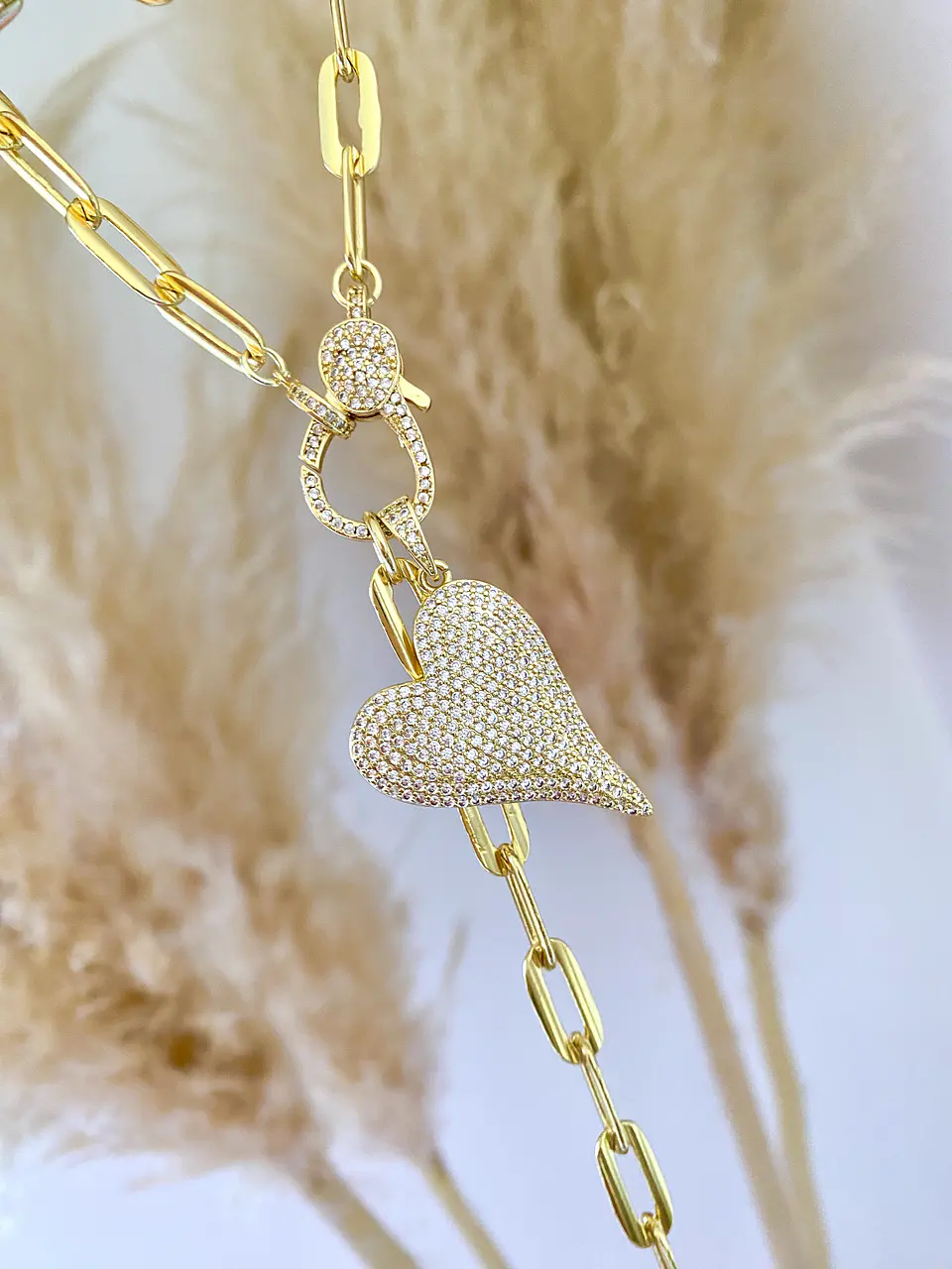 Collar XL corazón Circones Broche luxury  3
