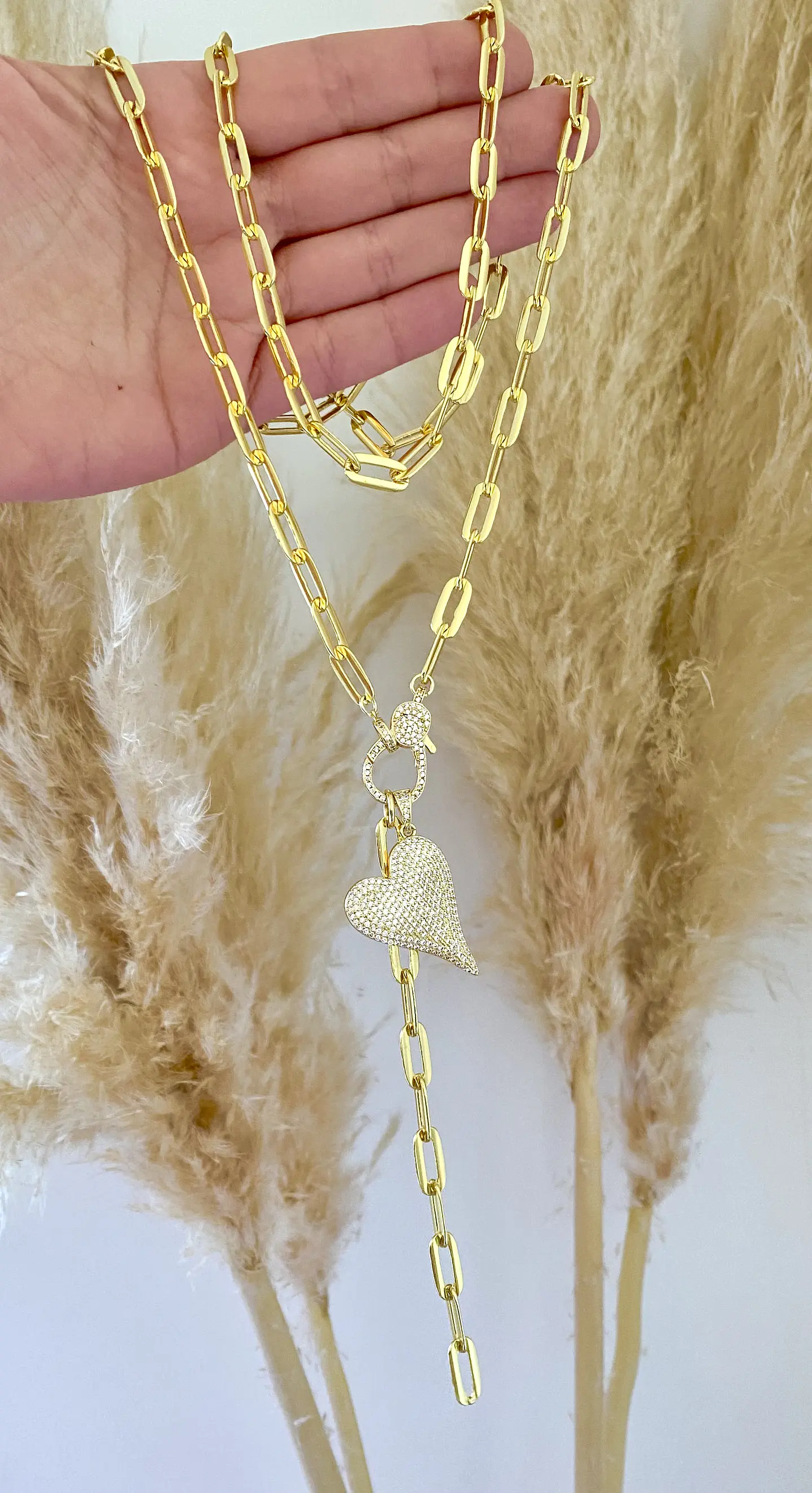 Collar XL corazón Circones Broche luxury  1