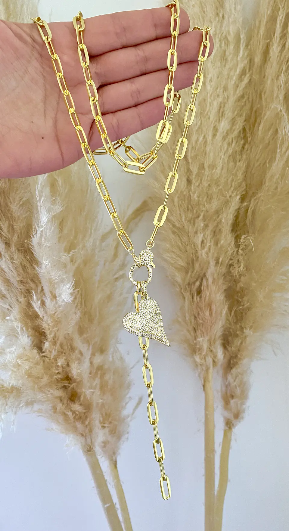 Collar XL corazón Circones Broche luxury  1