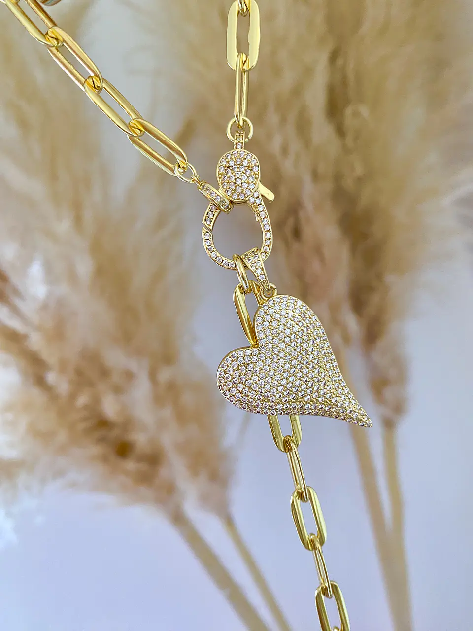 Collar XL corazón Circones Broche luxury  6