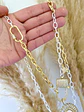 Collar XL medallón Virgen Eslabones Mixtos broche Candado Luxury - Miniatura 2