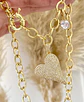 Collar Maxi Corazon Circones Punto luz Corazón Cristal Gold - Miniatura 1