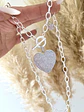 Collar Maxi Corazon circones silver - Miniatura 1