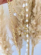 Collar XL Maxi Estrella de 10 puntas eslabones mixtos Perlas  - Miniatura 3