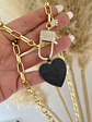 Collar Maxi Corazón  Black Broche Candado Luxury - Miniatura 1