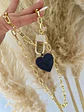 Collar Maxi Corazón  Black Broche Candado Luxury - Miniatura 2