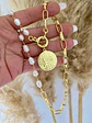 Collar Perlas río Moneda Francesa Gold - Miniatura 1