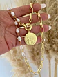 Collar Perlas río Moneda Francesa Gold - Miniatura 3