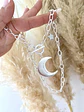 Collar Maxi Luna con circones silver - Miniatura 3