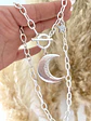 Collar Maxi Luna con circones silver - Miniatura 4