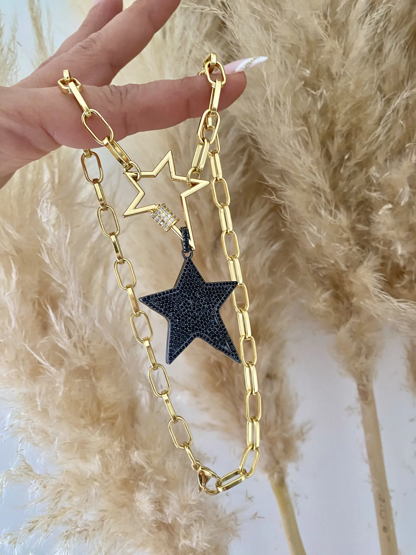 Collar Dúo Estrellas Black Circones  5