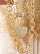 Collar XL Maxi Cadenon Corazon Circones Gold - Miniatura 1
