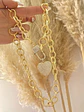 Collar XL Maxi Cadenon Corazon Circones Gold - Miniatura 5