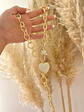 Collar XL Maxi Cadenon Corazon Circones Gold - Miniatura 6
