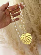 Collar XL Maxi Hoja eslabones mixtos Perlas  - Miniatura 3