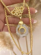 Collar Maxi Cuarzo Conector Barroco Gold  - Miniatura 1