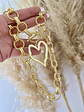 Collar XL Corazon Silueta Maxi Cadenón Gold  - Miniatura 4