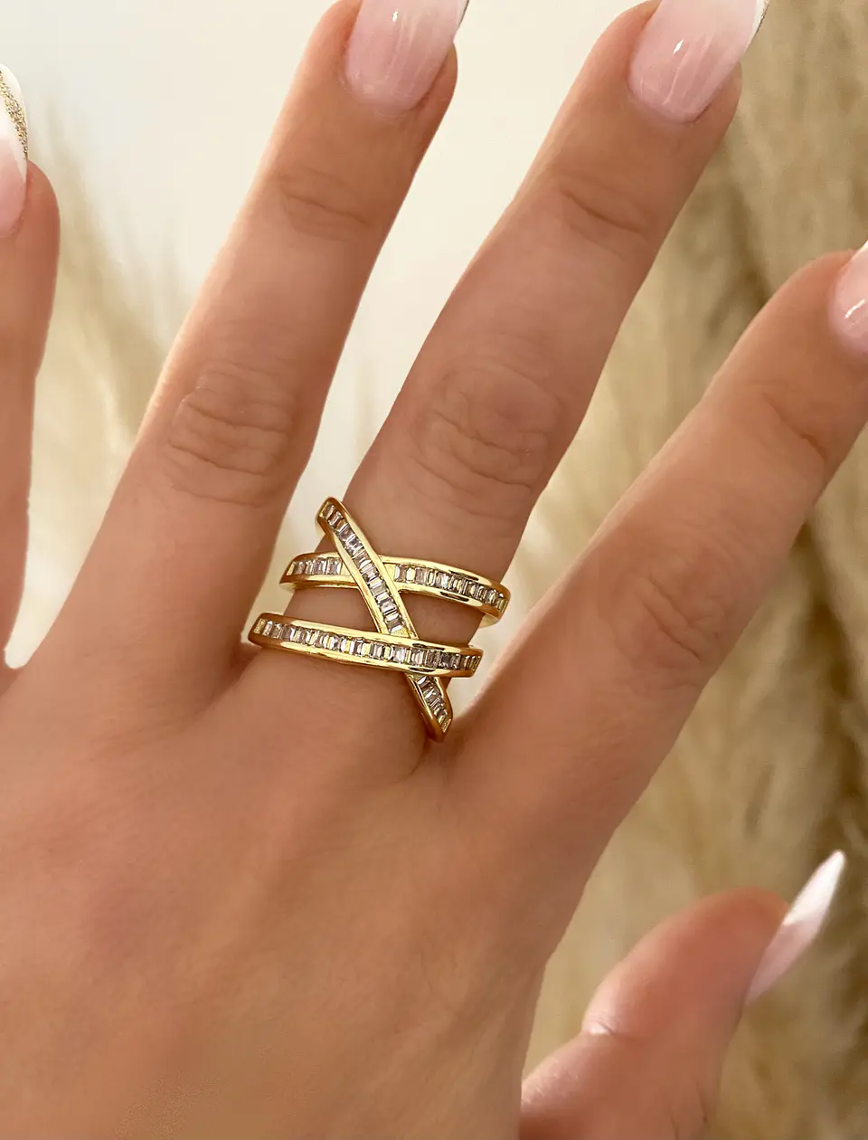 Anillo Triple Entrelazado Circones ajustable  1