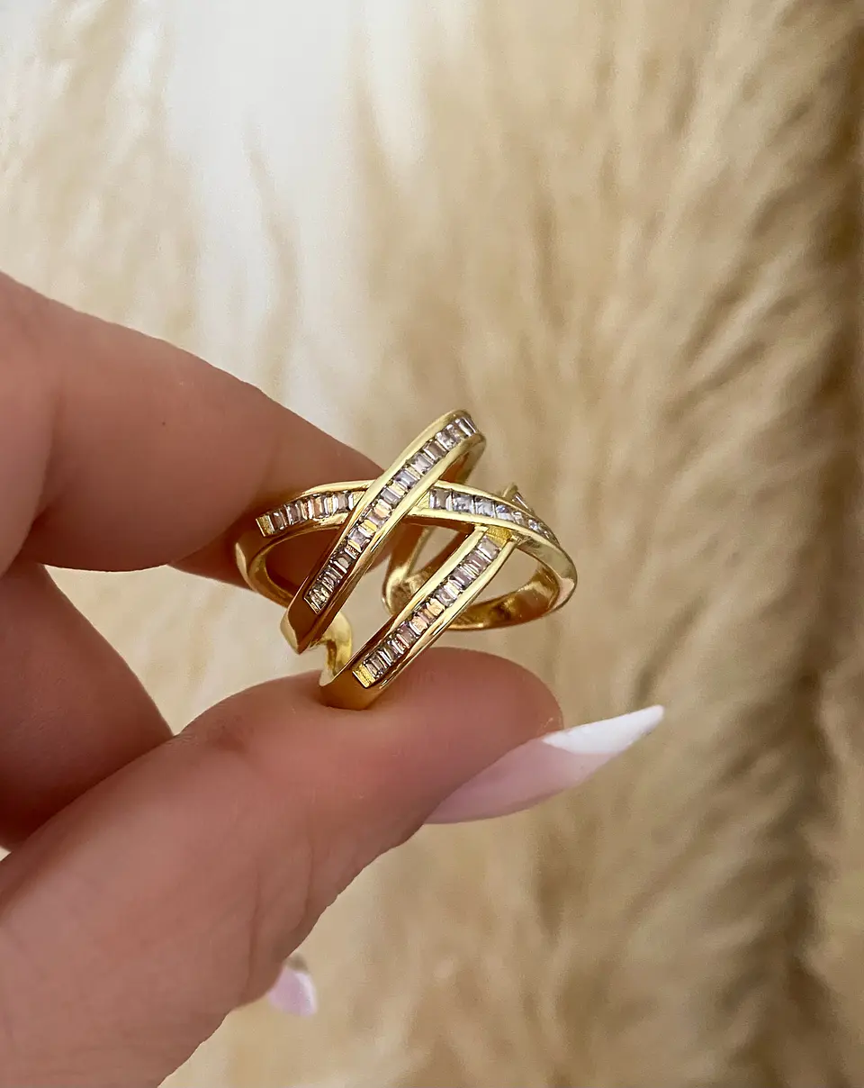 Anillo Triple Entrelazado Circones ajustable  3