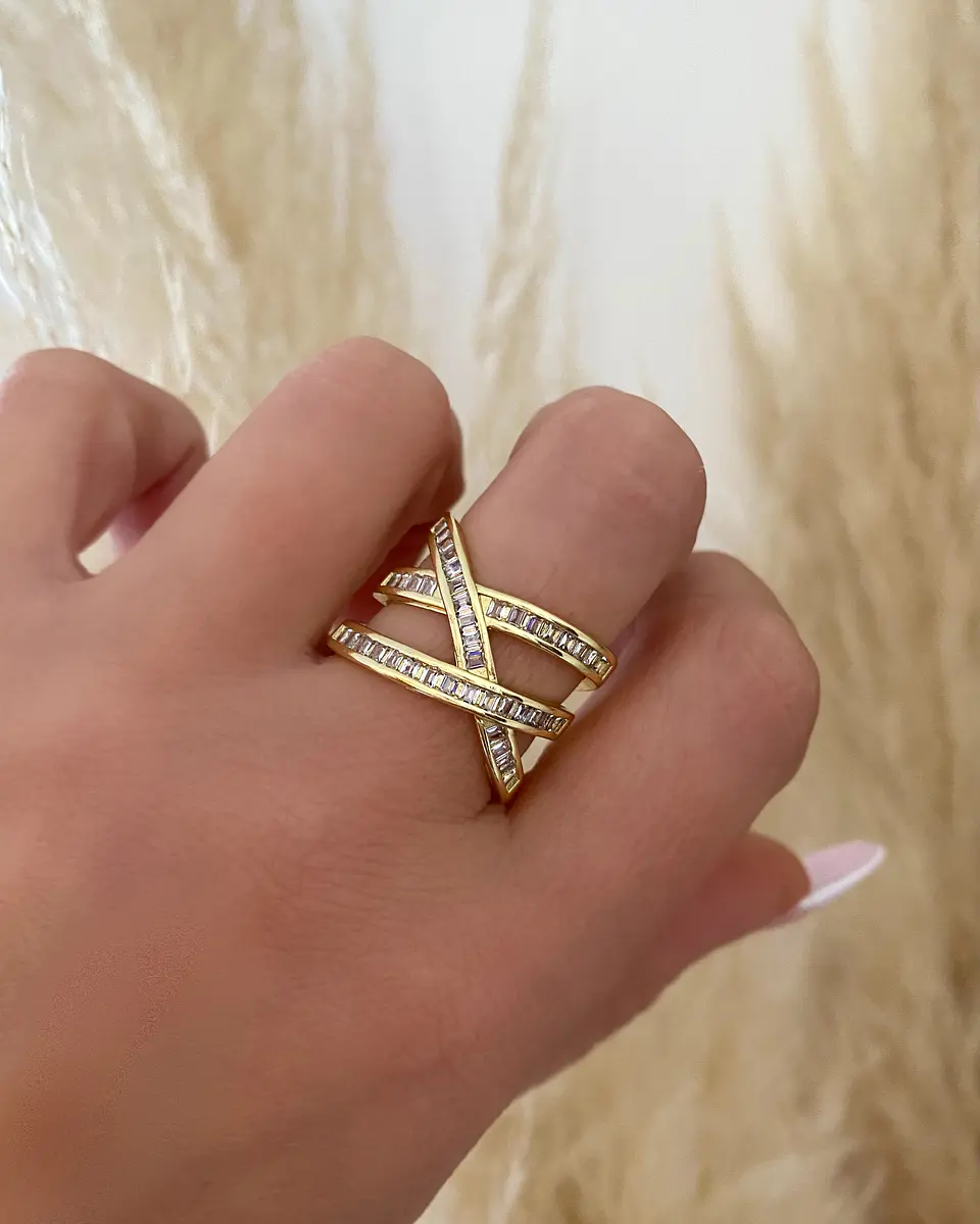Anillo Triple Entrelazado Circones ajustable  4