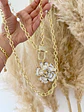 Collar XL Maxi Eslabones Camelia Nácar y broche luxury - Miniatura 2