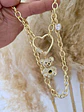 Collar osito Circones Conector Corazón Gold - Miniatura 2