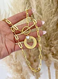 Collar Medalla Corazón Circones gold - Miniatura 1