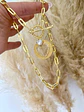 Collar Medalla Corazón Circones gold - Miniatura 4