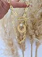 Collar Medalla Corazón Circones gold - Miniatura 5