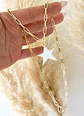 Collar Estrella Blanca Esmaltada Gold - Miniatura 1
