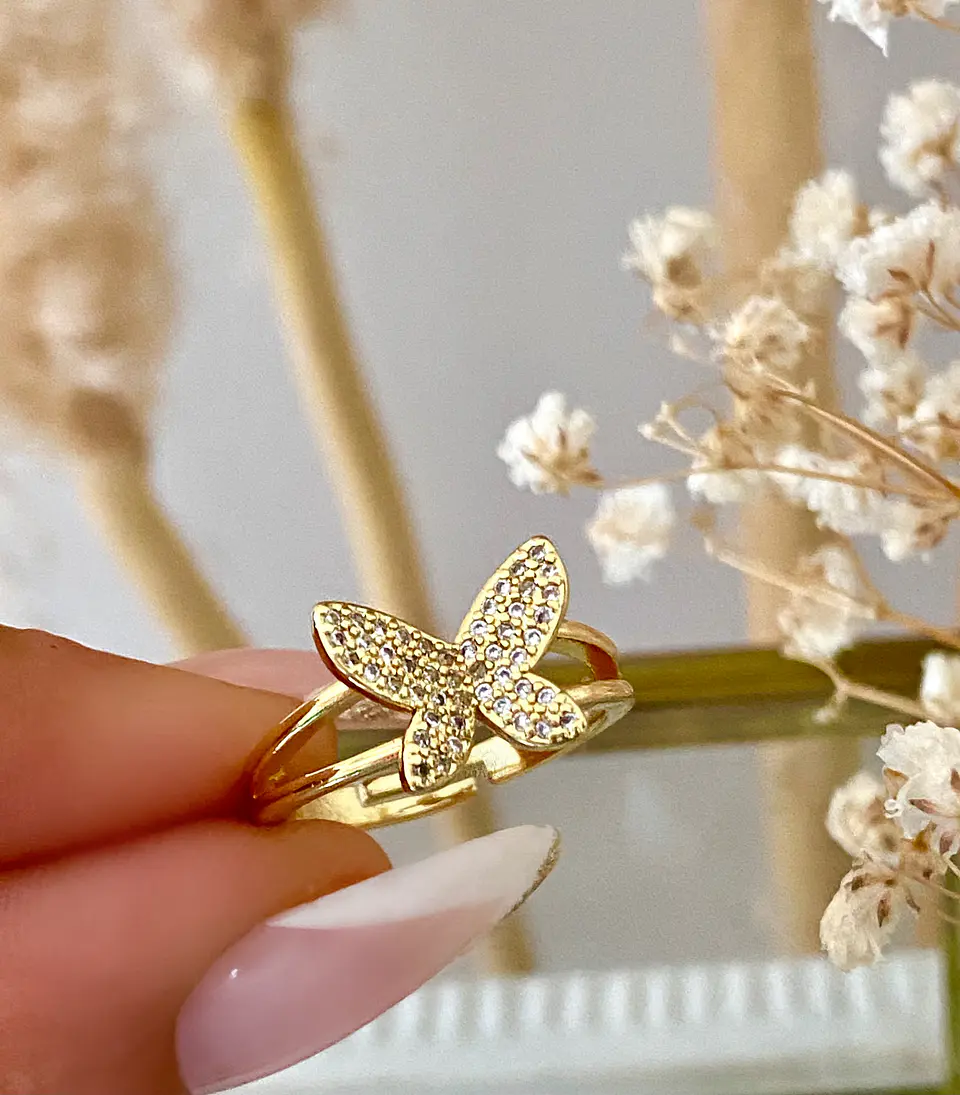Anillo Mariposa circones Gold 2