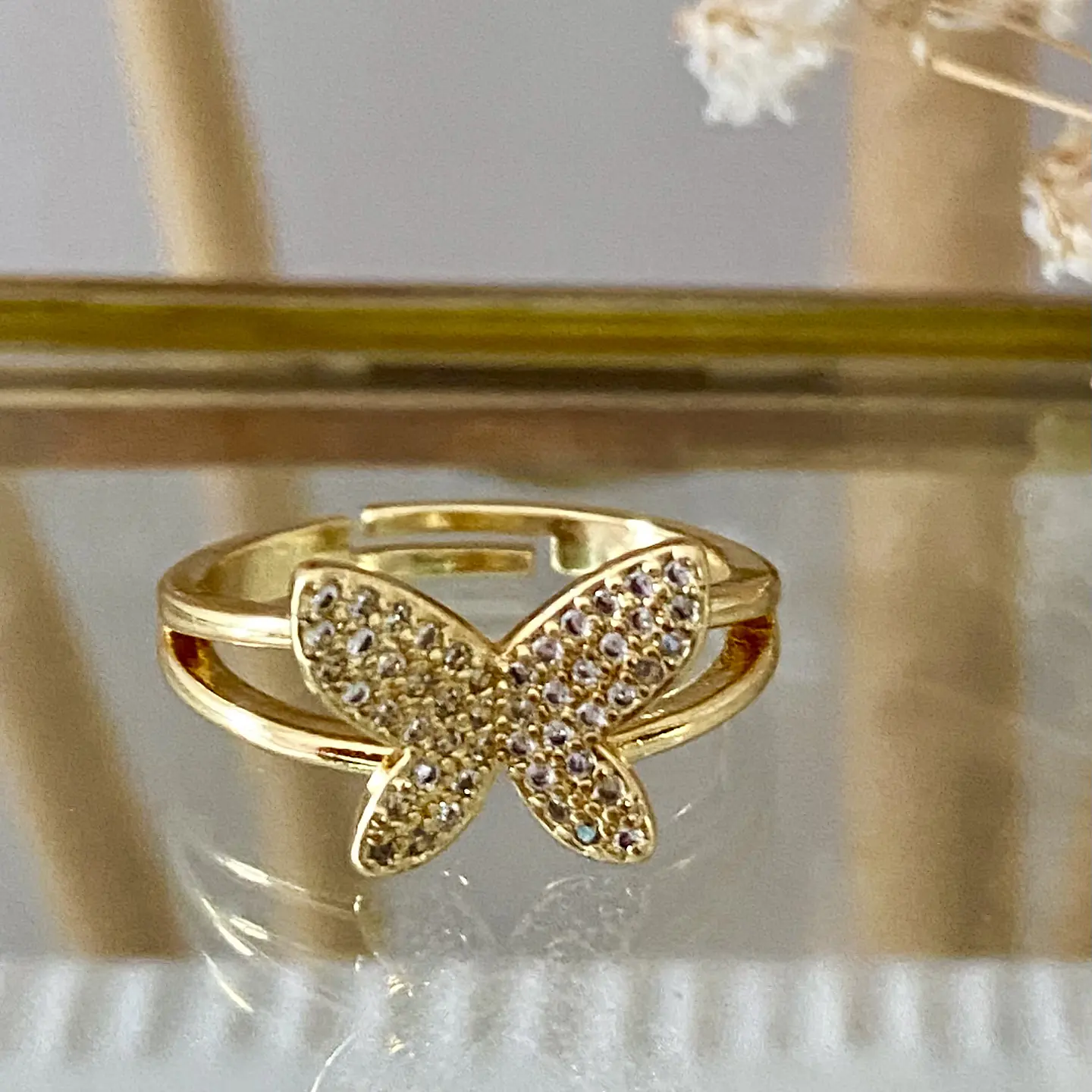 Anillo Mariposa circones Gold 1