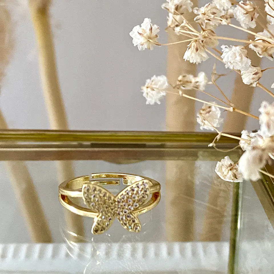 Anillo Mariposa circones Gold 3