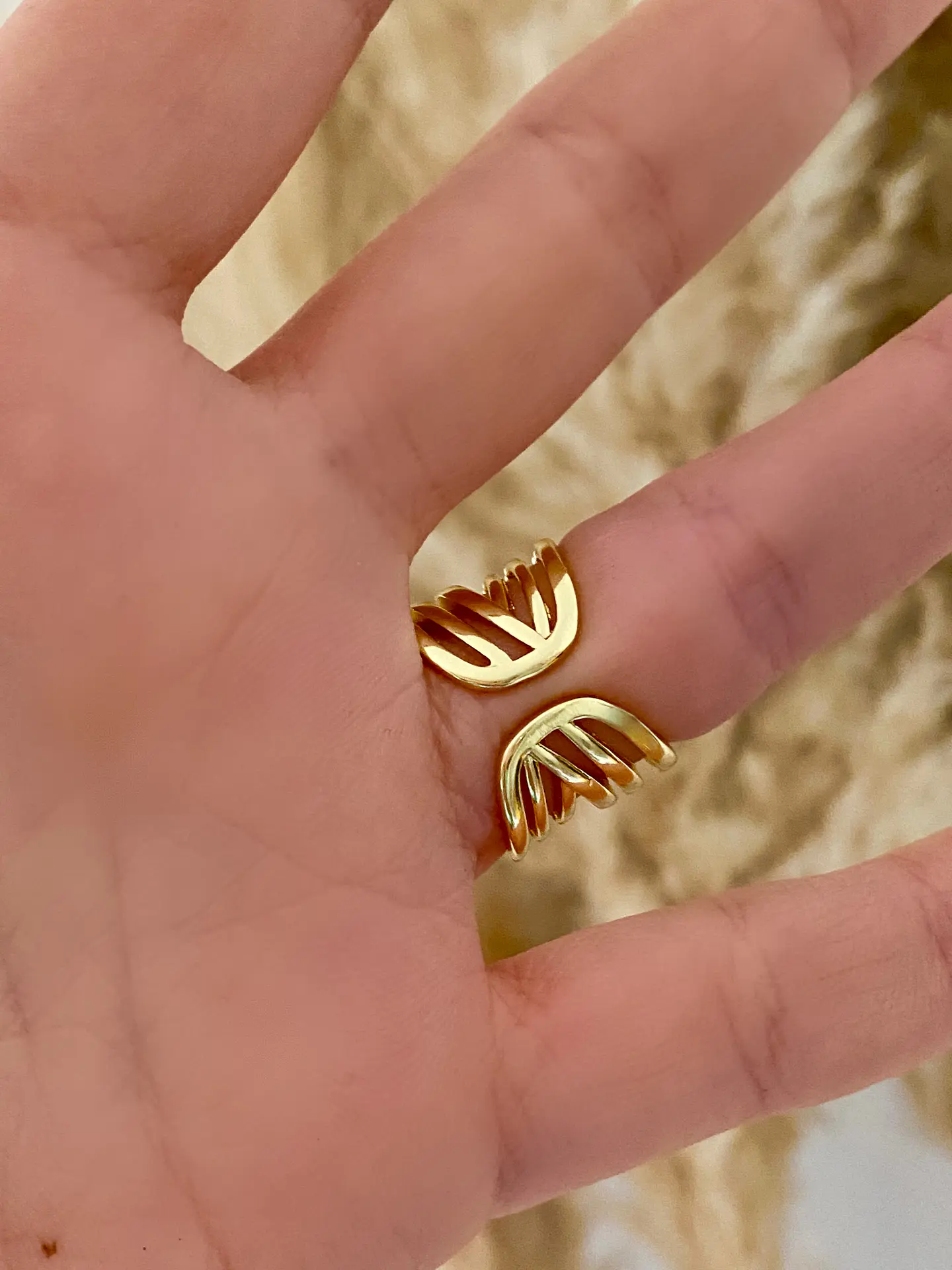 Anillo Entrelazado Circones y bolitas Gold  7