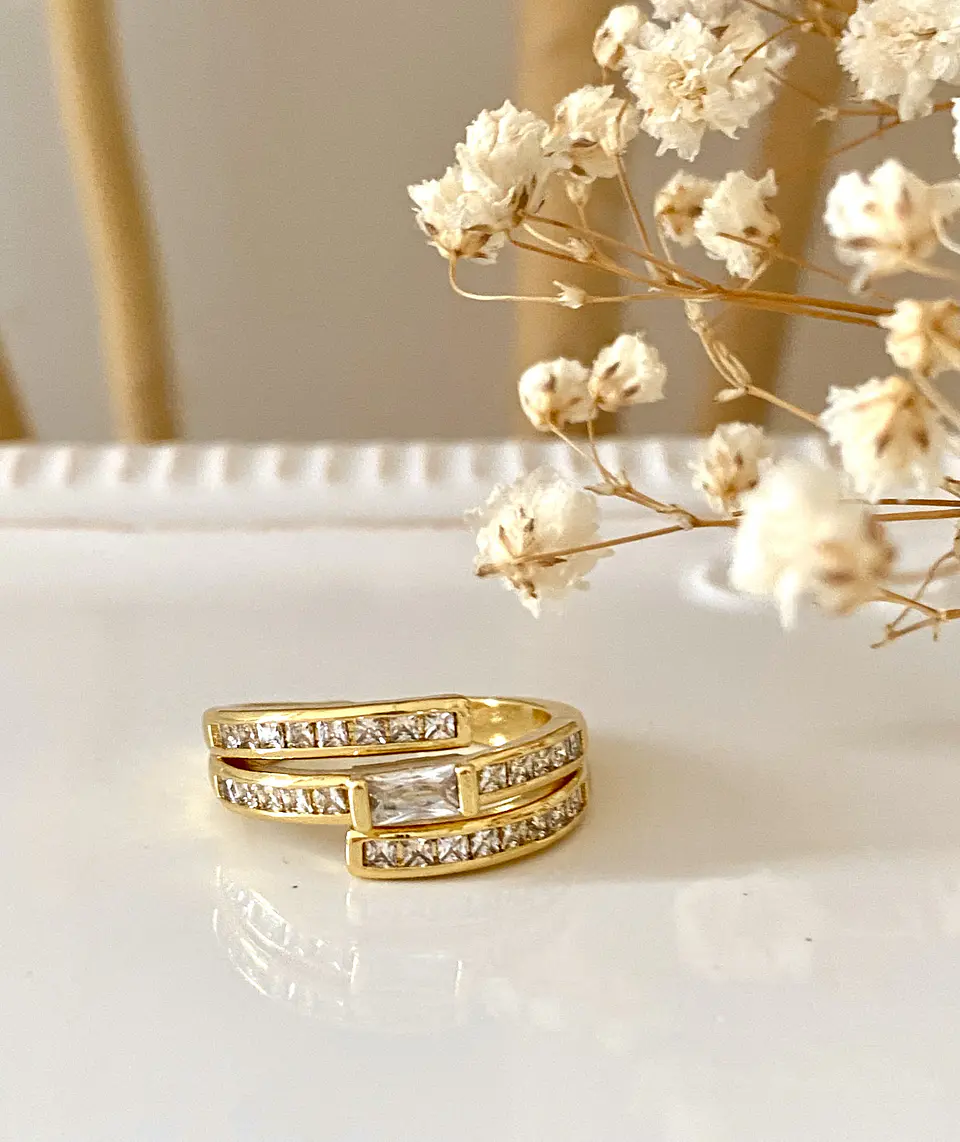 Anillo Triple Circones ajustable Gold 3