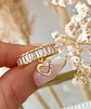 Anillo Cintillo Cristales Dije Corazon Gold - Miniatura 1
