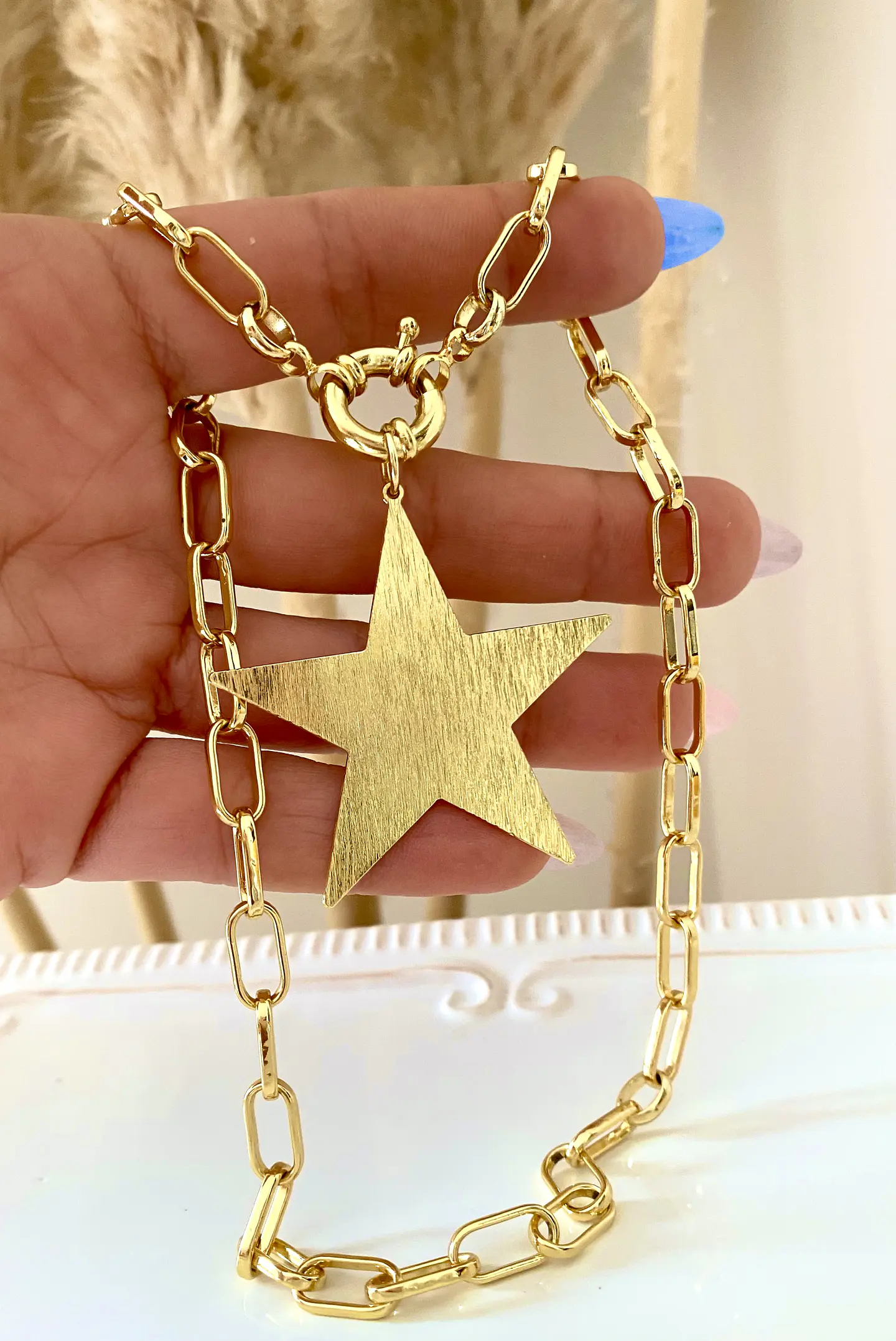 Collar Maxi Estrella lijada Gold 1