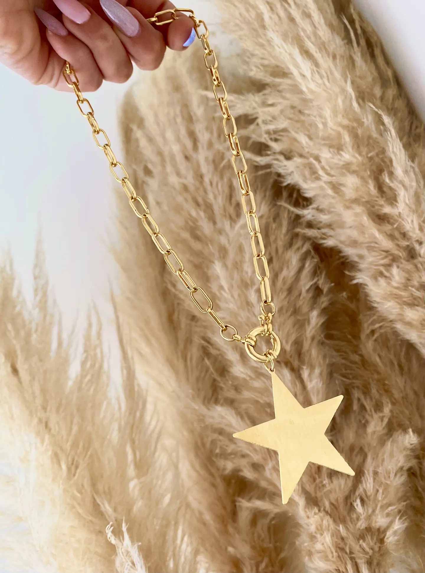Collar Maxi Estrella lijada Gold 2