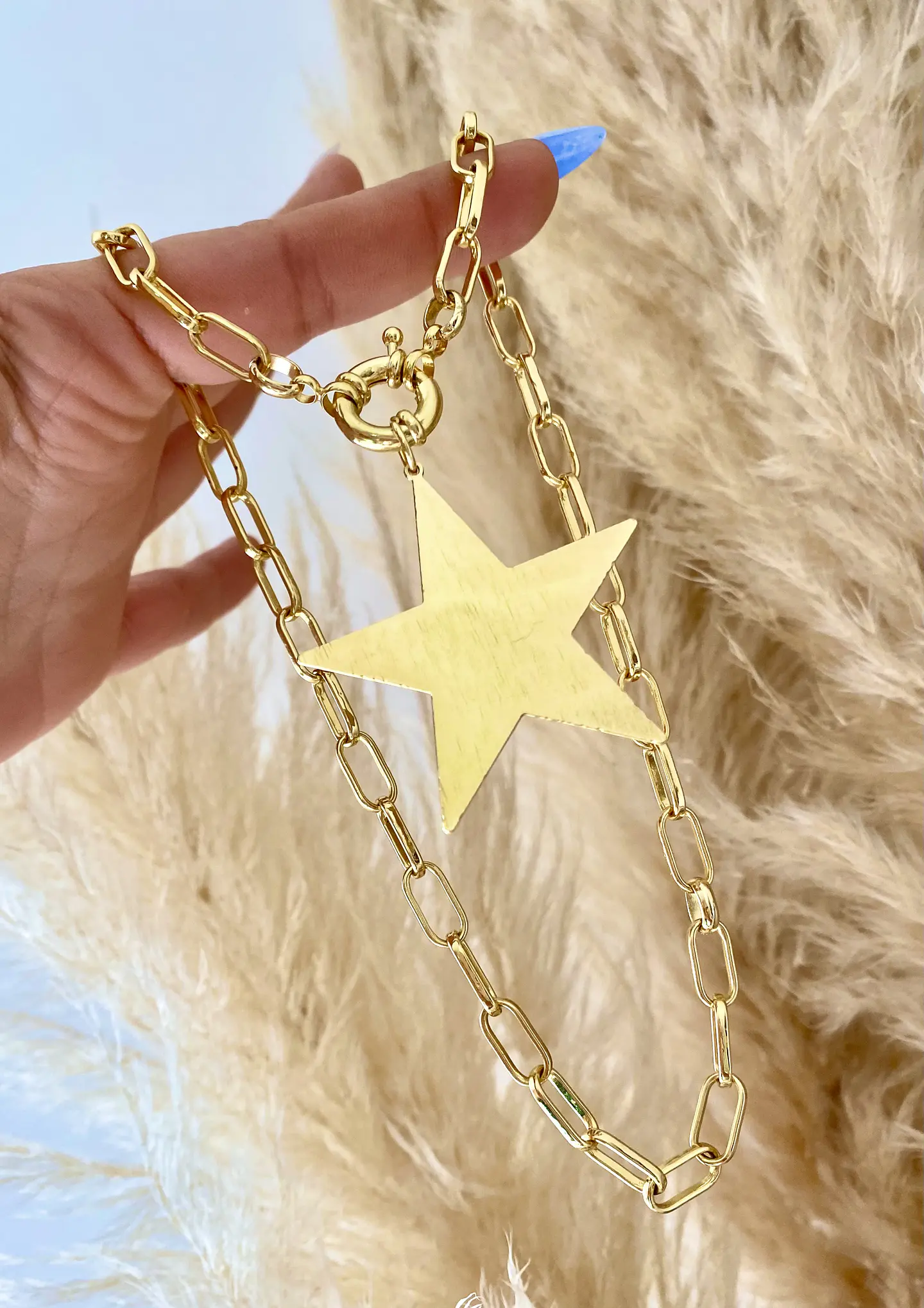 Collar Maxi Estrella lijada Gold 4