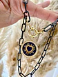 Collar Eslabones Black Medalla Corazon - Miniatura 1