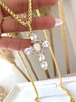 Collar XL Maxi  Cruz Cristales Gold - Miniatura 3