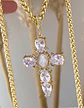 Collar XL Maxi  Cruz Cristales Gold - Miniatura 4