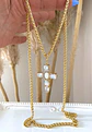 Collar XL Maxi  Cruz Cristales Gold - Miniatura 5
