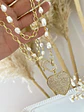 Collar XL  Corazón Perlas Broche Circones  - Miniatura 3