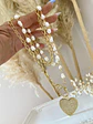 Collar XL  Corazón Perlas Broche Circones  - Miniatura 4